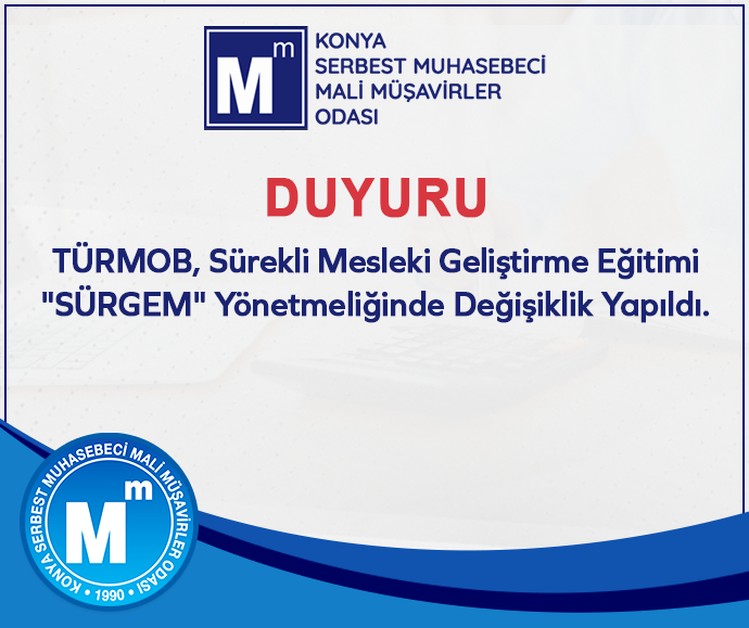 Türkiye Serbest Muhasebeci Mali Müşavirler ve Yeminli Mali Müşavirler Odaları Birliği Sürekli Mesleki Geliştirme Eğitimi Yönetmeliğinde Değişiklik Yapılmasına Dair Yönetmelik